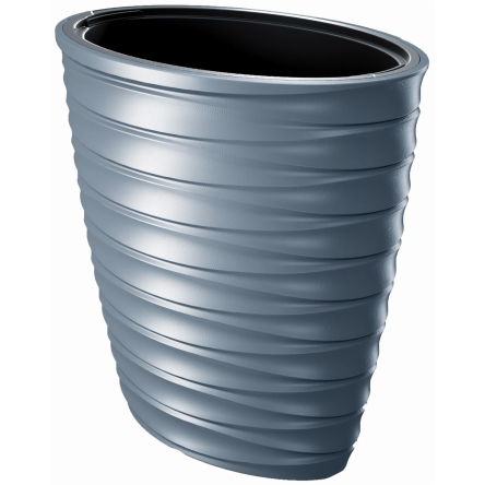 Горшок для цветов Prosperplast FREZE с вкладышем овальный 59х39х58см светло-серый (63653-443) - 2
