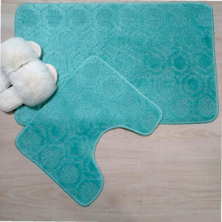 Набір килимків TM Bravira серія Classik (50х80, 40х50см) бірюзовий Turquoise, поліпропілен (CLT202012-164) - 1 Набір килимків TM Bravira серія Classik (50х80, 40х50см) бірюзовий Turquoise, поліпропілен (CLT202012-164) - 1