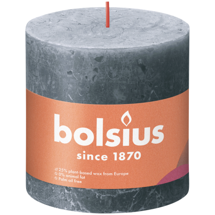 Свеча Рустик Bolsius SHIMMER столбик 8х6.8см оксидно-синяя (BOL-637069) - 1