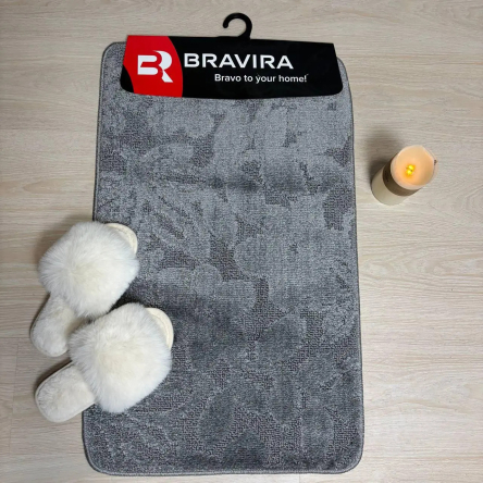 Коврик TM Bravira серия Classik (50х80см) серый Grey, полипропилен (CLT202108-172) - 1