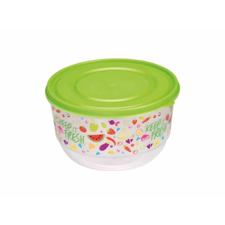 Емкость Uscan Plastic TRENDY круглая2.6л с рисунком (UCS-41103) - 1 Емкость Uscan Plastic TRENDY круглая2.6л с рисунком (UCS-41103) - 1