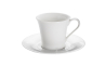 P3722 Чашка з блюдцем WHITE BASICS ROUND, порцелянова, 230 мл - 1 P3722 Чашка з блюдцем WHITE BASICS ROUND, порцелянова, 230 мл - 1