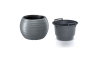 Горщик для квітів Prosperplast MAZE круглий із вкладишем 44х30см сірий (89038-405) - 1