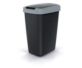 Смітник Prosperplast Compacta прямокутна 45л чорна з сірою кришкою (60888-429)