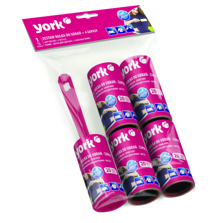 Ролик-щетка YORK для чистки одежды + 4 запаски (YR-0074) - 6