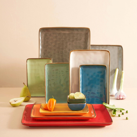 Блюдо сервірувальне прямокутне Rose&amp;Tulipani Milano CONCERTO AVORIO, керамограніт, кремовий, 32 x 8 cм - 6