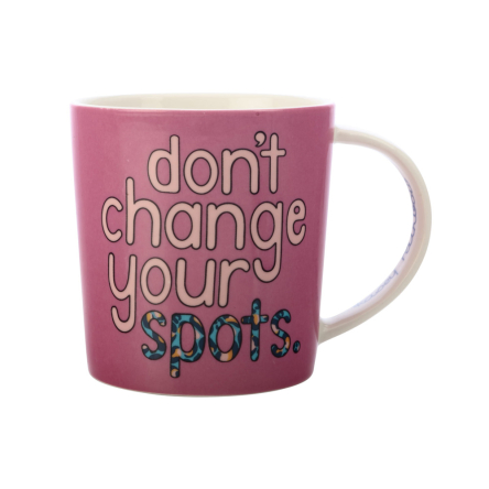 DX1076 Кружка BE KIND Don't Change Your Spots, фарфор, 380 мл - 1 DX1076 Кружка BE KIND Don't Change Your Spots, фарфор, 380 мл - 1