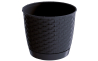 Горщик для квітів Prosperplast RATOLLA круглий 25х25х21.9см антрацит (70766-433) - 1