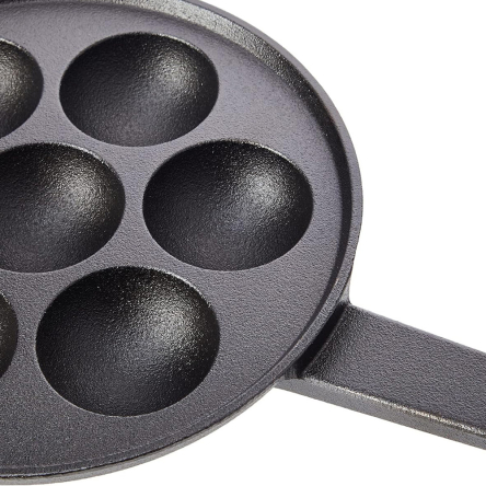 Сковорода для датских панкейков Kitchen Craft, чугун, диам. 20 см - 8 Сковорода для датских панкейков Kitchen Craft, чугун, диам. 20 см - 8