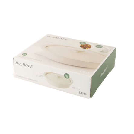 Форма з кришкою кругла BergHOFF LEO BALANCE керамічна 24см, 2.3л бежева (3950511) - 2