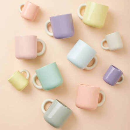DI0342 Кружка для чая SHERBET Grey, фарфор, 370 мл - 2 DI0342 Кружка для чая SHERBET Grey, фарфор, 370 мл - 2
