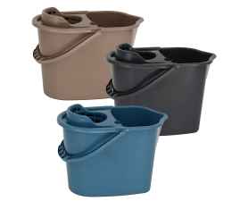 Ведро пластиковое YORK МОП 10л прямоугольное+выжиматель (YR-187)