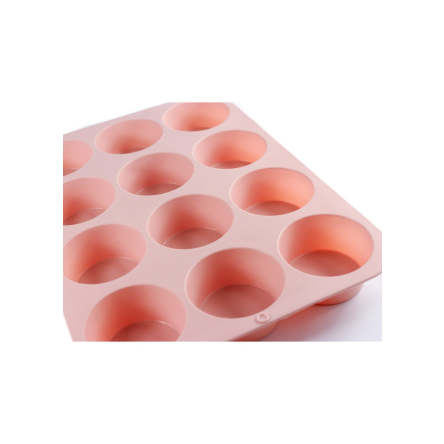 Форма силіконова MysSilicone для випікання кексів 12 осередків 20.5х29х3см рожева (MYS-41038) - 4