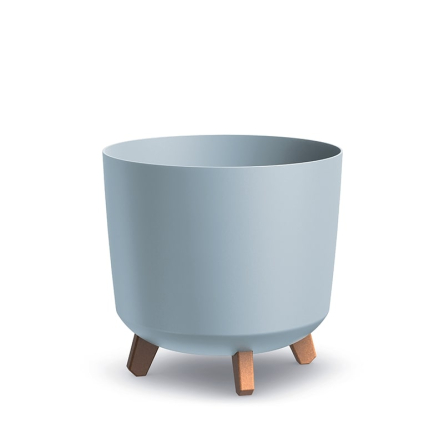 Горщик для квітів Prosperplast GRACIA TUBUS 29.8х29.8х28.5см круглий на ніжках світло-сірий (64664-443) - 1