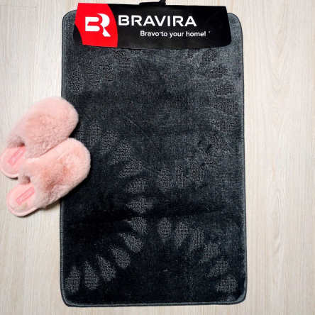 Коврик TM Bravira серия Classik (50х80см) Anthracite, полипропилен (CLT202006-193) - 1