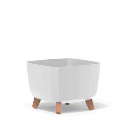 Горщик для квітів Prosperplast GRACIA SQUARE 29х29х22см квадратний на ніжках білий (64206-449) - 1