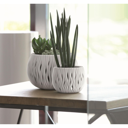 Горшок для цветов Prosperplast SANDY BOWL с вкладышем 29х19см белый (23063-449) - 3