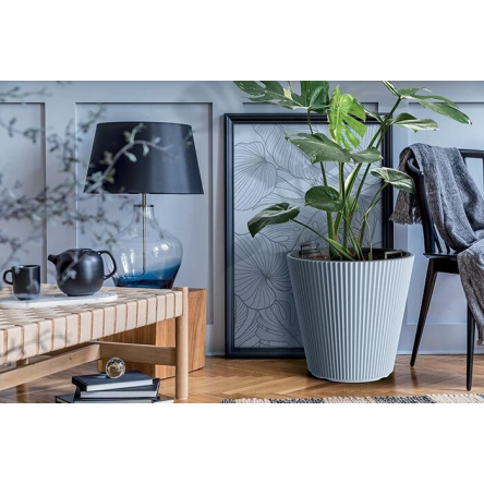 Горшок для цветов Prosperplast Milly 34.9х34.9х35.5см конус светло-серый (63275-443) - 2