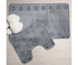 Набір килимків TM Bravira серія Classik (55х90, 45х55см) сірий Grey, поліпропілен (CLT202012-172)