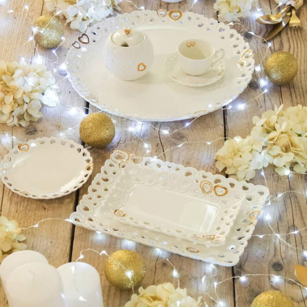 P013900215 Набір чашок для кави з блюдцем La Porcellana Bianca VALENTINO ORO, порцеляна, 2 пр. - 3