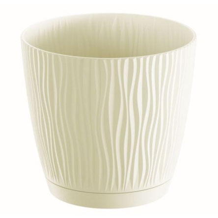 Горщик для квітів Prosperplast SANDY з підставкою 11х10см кремовий (26798-728) - 1