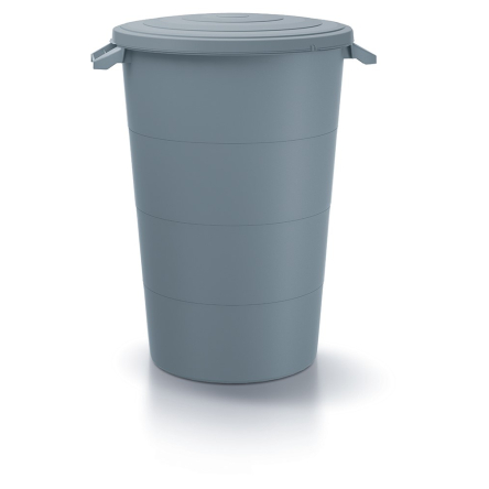 Контейнер хозяйственный SMOOTH 80л с крышкой серый (63346-429) - 1