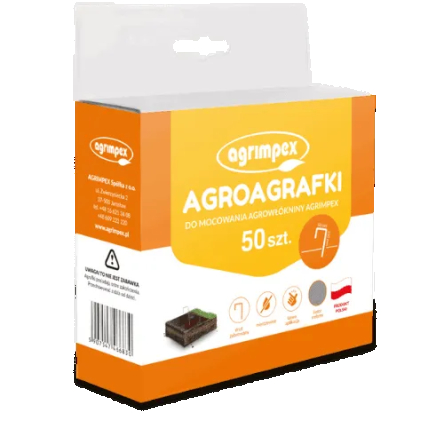 Шпильки для агроволокнини Г-подібні, 50шт. Чорний (Agro-E0052) - 1