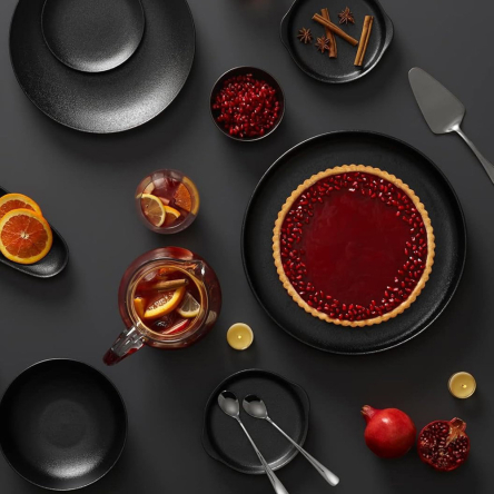 AX0355 Чашка для капучино с блюдцем CAVIAR BLACK, фарфор, диам. 15,5 см, 250 мл - 3