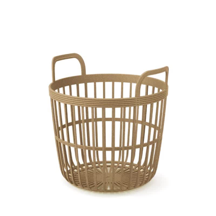 Кошик ажурний Prosperplast ZOE ECO WOOD з ручками багатофункціональний 36.4х35.9см бежевий (81503-4665) - 1