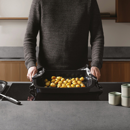 Противень с антипригарным покрытием BergHOFF LEO GRAPHITE с решеткой 42х28см (3950540) - 3