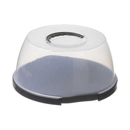 Тортовница Plast Team круглая с ручкой серая (TEA-1865.3) - 1