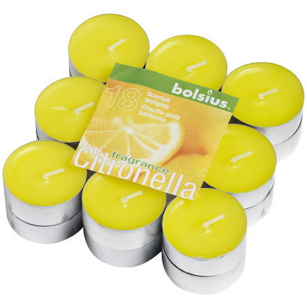 Набір чайних свічок Bolsius з ароматом Citronella 18шт.жовтий (BOL-948332) - 2