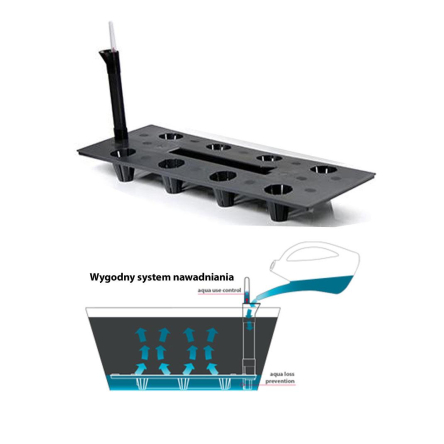 Балконный ящик Prosperplast RATO с вкладышем 51.4х19.2х18.6см белый (72962-449) - 2