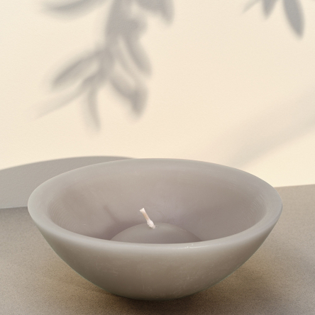 Свеча плавающая Bougies La Française, светло-серая, 20 х 7,5 см, 700 г - 3