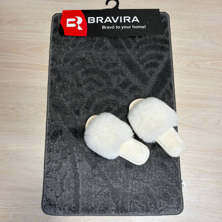 Килимок TM Bravira серія Classik (50х80см) Anthracite, поліпропілен (CLT202020-193) - 1