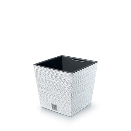 Горщик для квітів Prosperplast FURU 24х24х23.5см квадратний низький із вкладишем білий (57437-449) - 1
