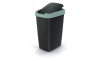Смітник Compacta Q прямокутна 12л чорна з кришкою мокко (60789-5) - 2 Смітник Compacta Q прямокутна 12л чорна з кришкою мокко (60789-5) - 2