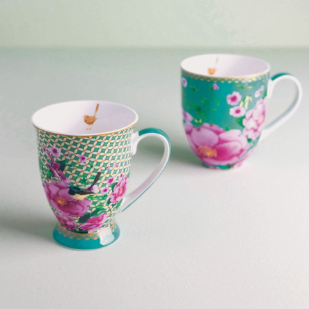 HV0164 Кружка для чая TEAS &amp; C`S Silk Road Aqua, фарфоровая, 300 мл - 2