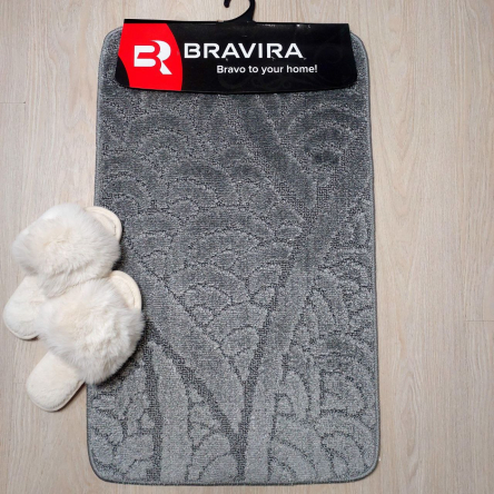 Коврик TM Bravira серия Classik (50х80см) серый Grey, полипропилен (CLT202020-172) - 1 Коврик TM Bravira серия Classik (50х80см) серый Grey, полипропилен (CLT202020-172) - 1