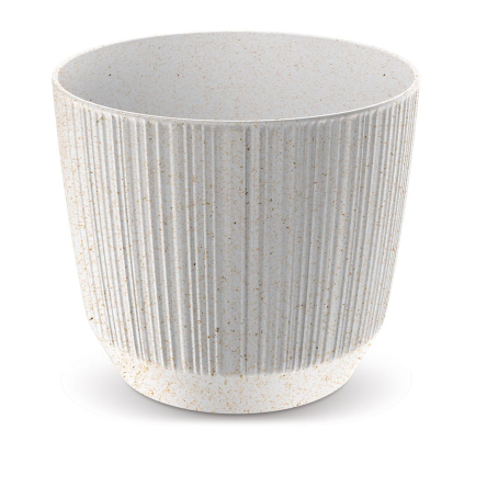 Горщик для квітів Prosperplast RYFO ECO WOOD 11х11х9см круглий білий (81923-449) - 1