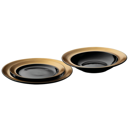 Набір тарілок BergHOFF GEM чорний 3 предмети (1698002) - 1