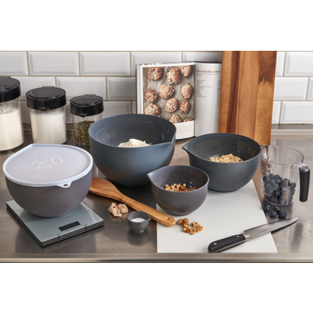 Миска для міксера Plast Team 1л із кришкою сіра (TEA-2511.2) - 2