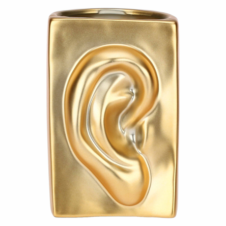 Ваза Rituali Domestici AUGUSTO EAR GOLD, керамика, 9 х 9 х 14 см - 1 Ваза Rituali Domestici AUGUSTO EAR GOLD, керамика, 9 х 9 х 14 см - 1