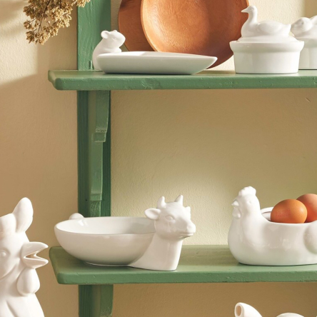 U10011097U00 Тарілка серверувальна для сиру La Porcellana Bianca FATTORIA,"миша", 20,5 х 12 х 5,5 см - 2