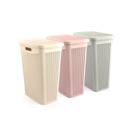 Кошик для білизни UCS KNIT вузький 43л кремовий (UCS-175009) - 2