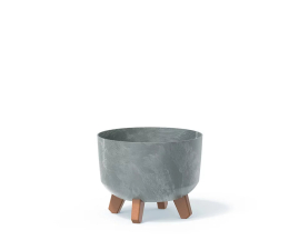 Горщик для квітів Prosperplast GRACIA BETON EFFECT 33.9х24см круглий на ніжках бетон (72911-422)