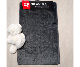 Коврик TM Bravira серия Classik (50х80см) серый Grey, полипропилен(CLT09-172)