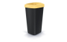 Смітник Prosperplast Compacta прямокутний 45л чорний з відкритою жовтою кришкою (60710-1215) - 1 Смітник Prosperplast Compacta прямокутний 45л чорний з відкритою жовтою кришкою (60710-1215) - 1