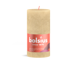 Свічка Рустик Bolsius SHINE стовпчик 13х6.8см вівсяний бежевий (BOL-790320)
