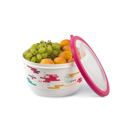 Емкость Uscan Plastic TRENDY круглая2.6л с рисунком (UCS-41103) - 2 Емкость Uscan Plastic TRENDY круглая2.6л с рисунком (UCS-41103) - 2